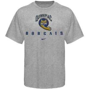    Nike Quinnipiac Bobcats Ash Basic Logo T shirt: Sports & Outdoors