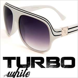 Black Millionaire Turbo Aviator Sunglasses Shades Retro  