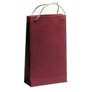 Recycled Berry Paper Wine Bag   2 Bottle 