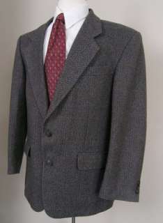   Dunn & Co Tweed Sport Coat Blazer Gray Brown Black 42S Perfect  