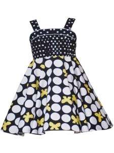 NWT girls size 4T Black and Yellow Butterfly Dress  