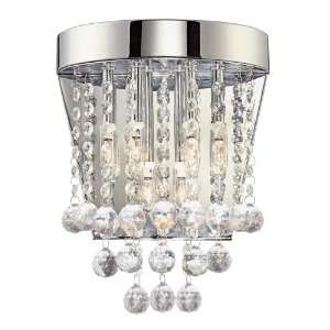    Faux Crystal Balls 11 1/4 High Wall Sconce