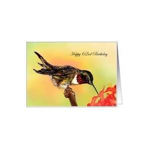   62 Years Old Hummingbird and Flowers Birthday Cards Card: Toys & Games