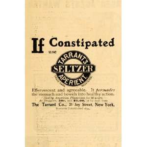 1903 Ad Tarrant Seltzer Aperient Effervescent Digestion 