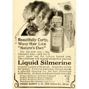  1922 Ad Parker Belmont Liquid Silmerine Hair Tonic Curly 