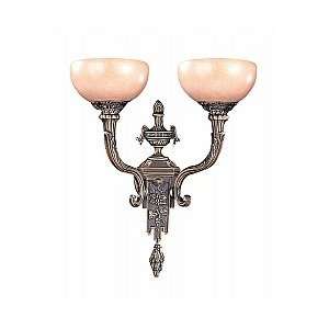  Crystorama 952 BZ / 952 WH Bravado Alabaster Wall Sconce 