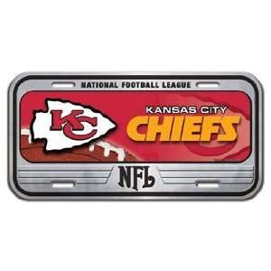   Kansas City Chiefs Domed Metal License Plate *SALE*: Sports & Outdoors