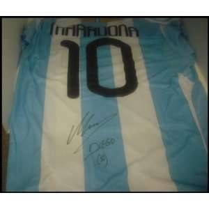   ArgentinaS Maradona Autographed/Hand Signed Jersey: Sports & Outdoors