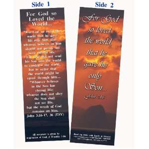  Bible Bookmark   For God so Loved the World   John 316 