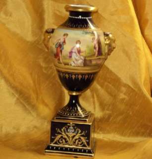 Royal Vienna COBALT JEWEL Alexander Apelles Amor AM Pranger Signed URN 