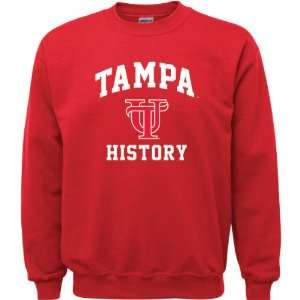  Tampa Spartans Red Youth History Arch Crewneck Sweatshirt 