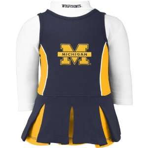  Michigan Wolverines Toddler 2 Piece Long Sleeve Cheerleader 