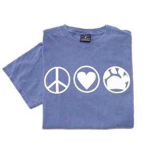  Peace Love with Dog Paw Short Sleeve: Pet Supplies