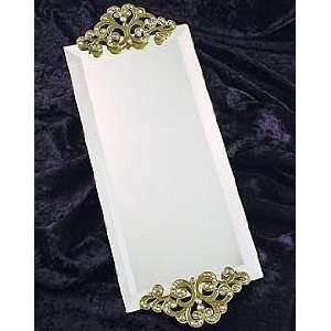    Jeweled Vanity Mirror Tray  Dolce Brindisi  Green: Home & Kitchen