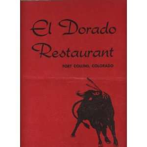   Dorado Restaurant Menu Fort Collins Colorado 1970s 