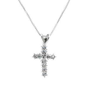  Britneys Classic CZ Cross Necklace: Emitations: Jewelry