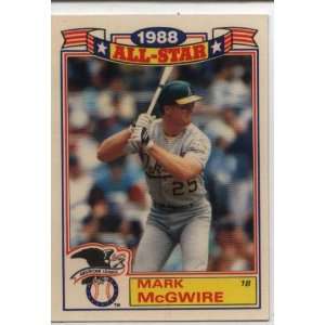 1989 Topps Mark McGwire all stars card 