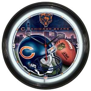  NFL Chicago Bears Neon Clock: Home & Kitchen