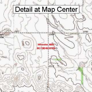 USGS Topographic Quadrangle Map   Wheeler Hills, North Dakota (Folded 