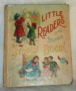 Antique Book Little Readers One Syllable Story Book  