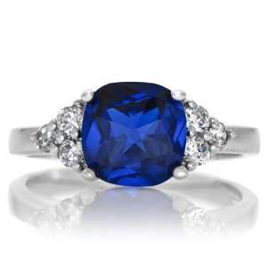    Millies Rose Cut Synthetic Sapphire Ring: Emitations: Jewelry