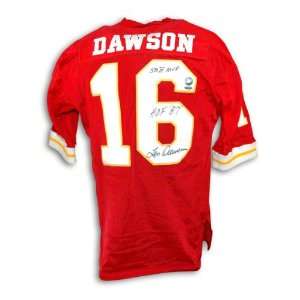 Len Dawson Autographed Kansas City Chiefs Red Mitchell & Ness Jersey 
