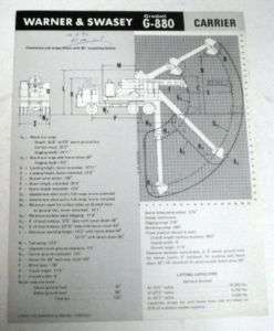 Warner & Swasey 1973 G 880 Gradall Carrier Brochure  