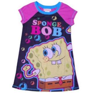  Spongebob Girls 4 12 Black Bubbles Nightgown Clothing