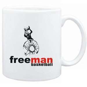    Mug White  FREE MAN  Basketball  Sports: Sports & Outdoors
