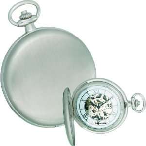  Swingtime Chrome Plated Brass Mechanical Pocket Watch 