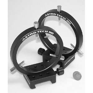  Astro Tech 110mm Ring Set for Vixen Style Dovetail, Black 