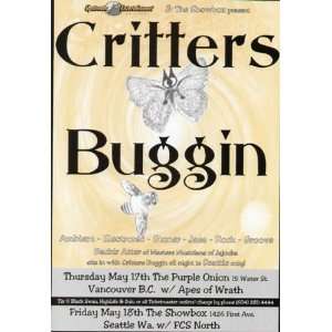  Critters Buggin Original Seattle Concert Poster 1999