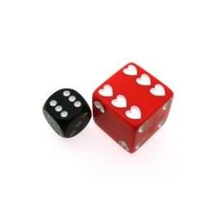  d6 25mm Red Sweetheart Dice Pair 