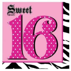 Super Stylish Sweet 16 3 Ply Lunch Napkins  Kitchen 