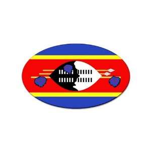  Swaziland Flag oval sticker 