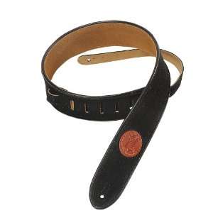  Levys Leathers Suede Leather Guitar Strap ,Black: Musical 