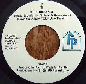 WADE / Keep Breakin / UNKNOWN ELECTRO BOOGIE FUNK 45 / LISTEN  