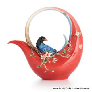 FZ01756 Joyful Magpie design teapot Franz Porcelain new item 
