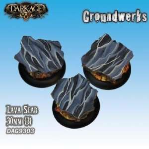   Age Bases Groundwerks Base Inserts 30mm Lava Slab (3) Toys & Games