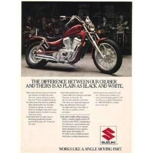  1986 Suzuki Intruder VS700GL Motorcycle Print Ad (24099 