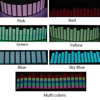 Car Stickers Sound music Activated Sensor Blue LED Light Equalizer 