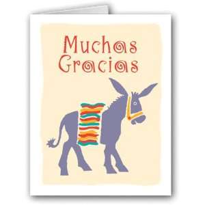 Muchas Gracias Burro Southwest Note Card   10 Boxed Cards 