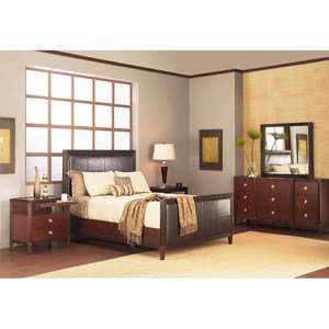  Modus Mondrian Leather Panel 6 Piece Bedroom Set