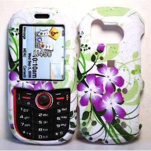  Purple Flower with Green Wave Snap on Hard Skin Shell 