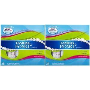 Tampax Pearl Super Tampons with Plastic Applicator Fresh Scent 36 ct 
