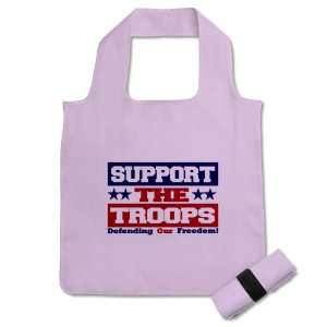   Shopping Grocery Bag Lavendar Support the Troops Defending Our Freedom