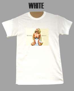 Britney Spears on white GIVE US UR SIZE t shirt  