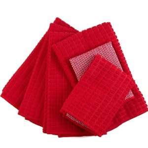  Red Microfiber 6 Piece Kitchen Towel Set: Home & Kitchen