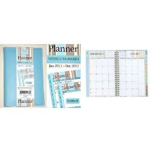   Stripe Wire O Weekly/Monthly Planner, Blue, 5 x 8 Office Products