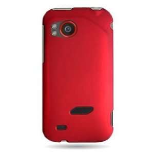  HTC Vigor Rubberized Hard Case Cover   Red + Screen 